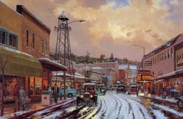Other Urban Cityscapes Painting - Main Street Matinee TK cityscape